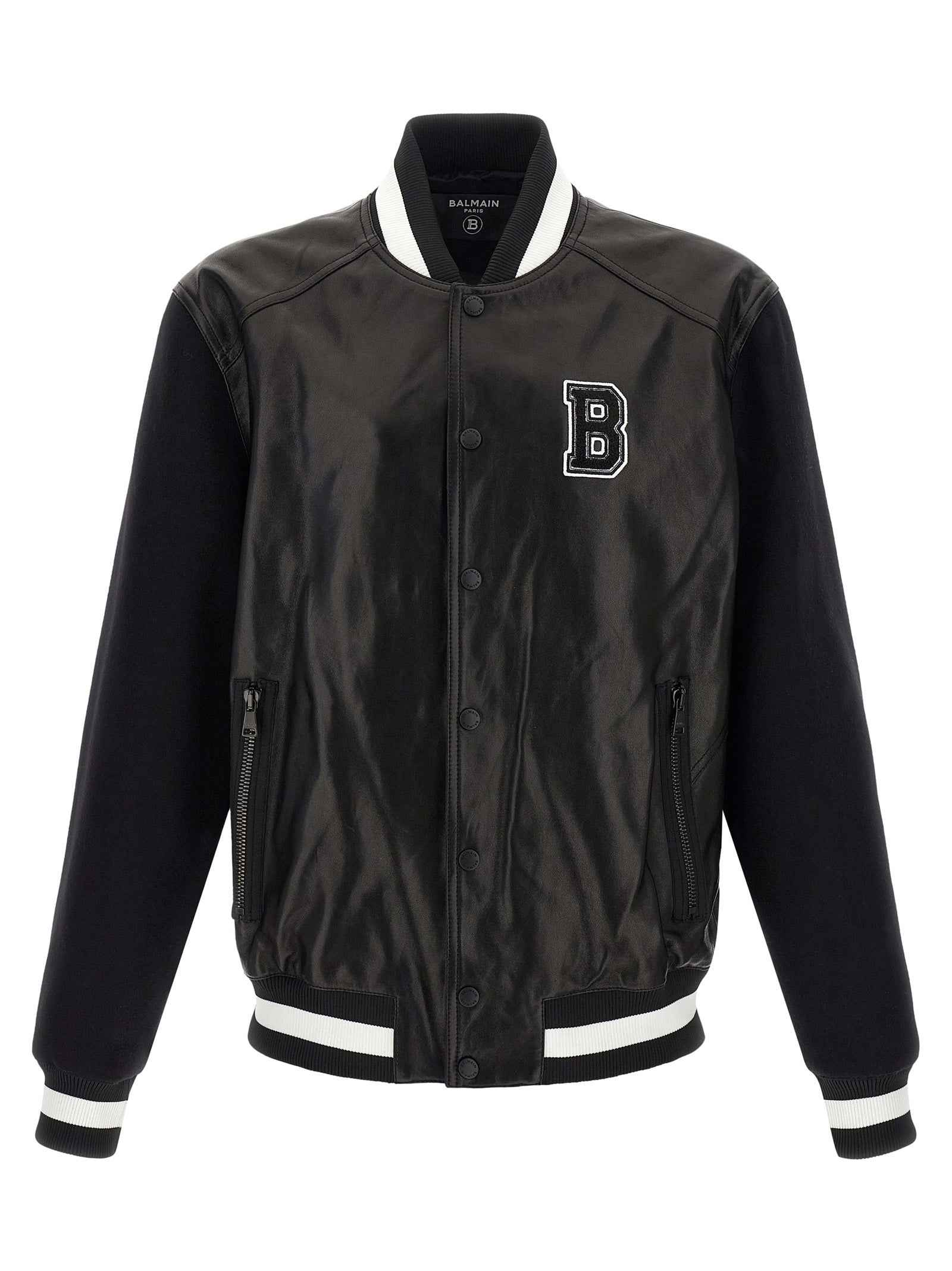 Bicolor Lamb Leather Leather Jacket