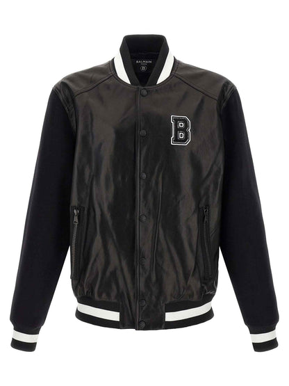 Bicolor Lamb Leather Leather Jacket