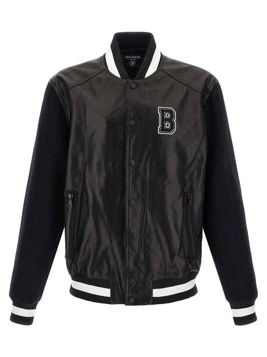 Bicolor Lamb Leather Leather Jacket
