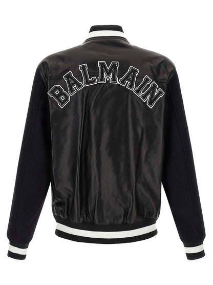 Bicolor Lamb Leather Leather Jacket