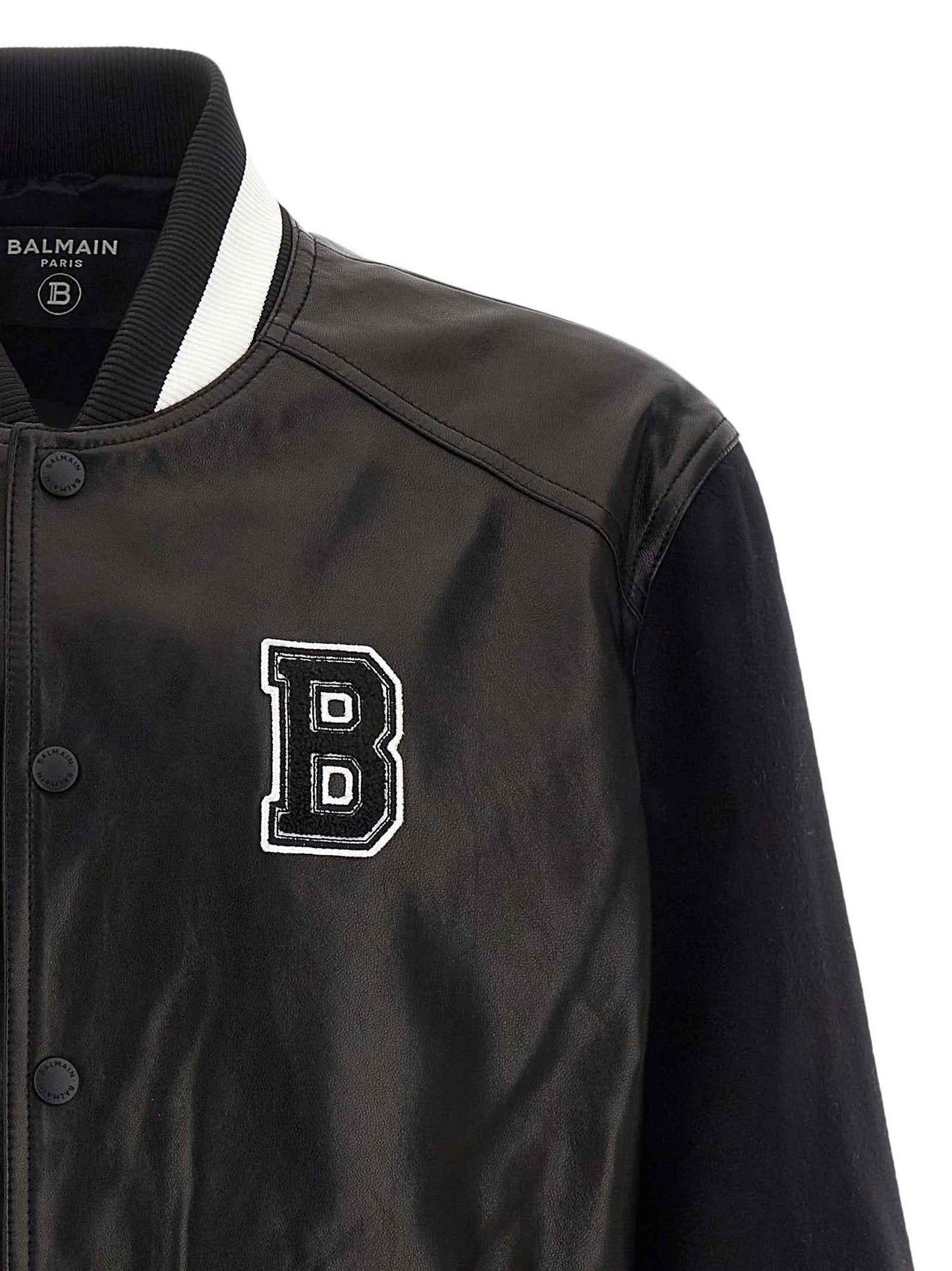 Bicolor Lamb Leather Leather Jacket