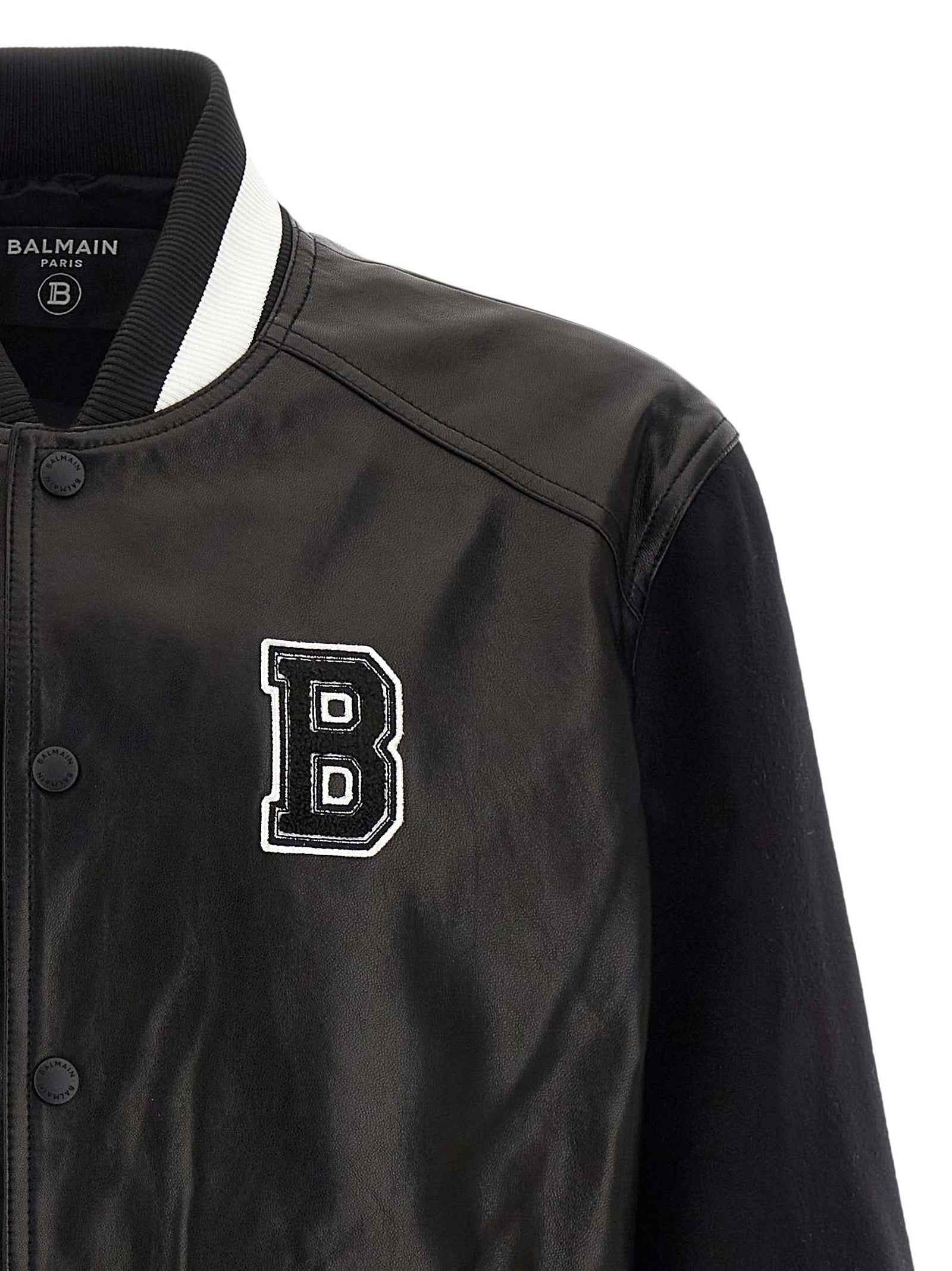 Bicolor Lamb Leather Leather Jacket