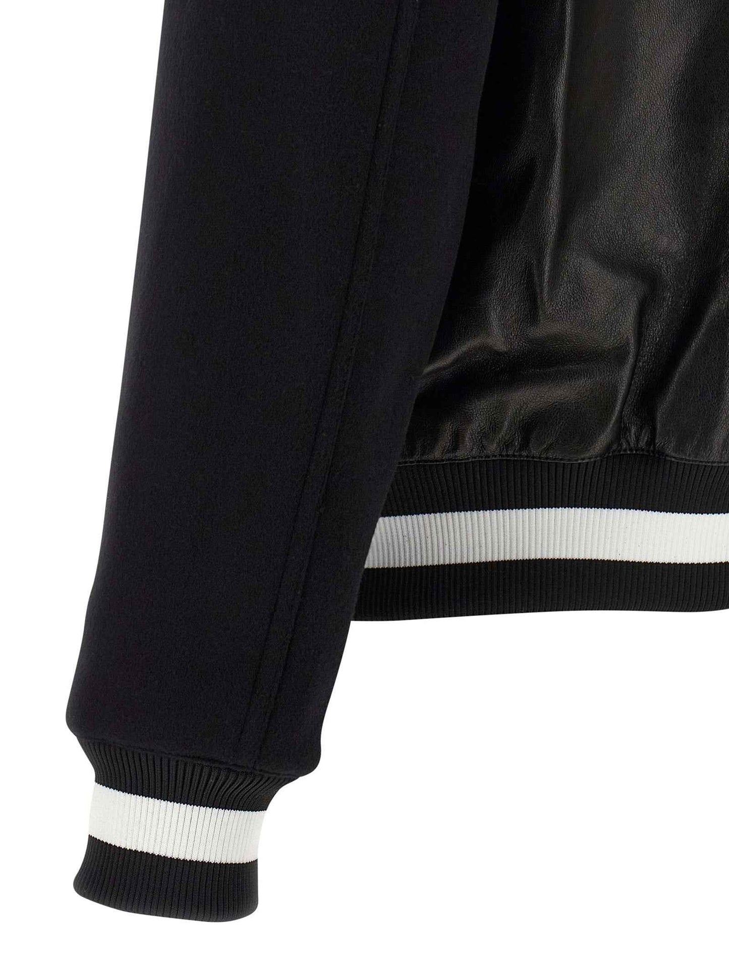 Bicolor Lamb Leather Leather Jacket