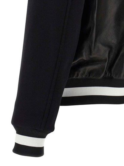 Bicolor Lamb Leather Leather Jacket