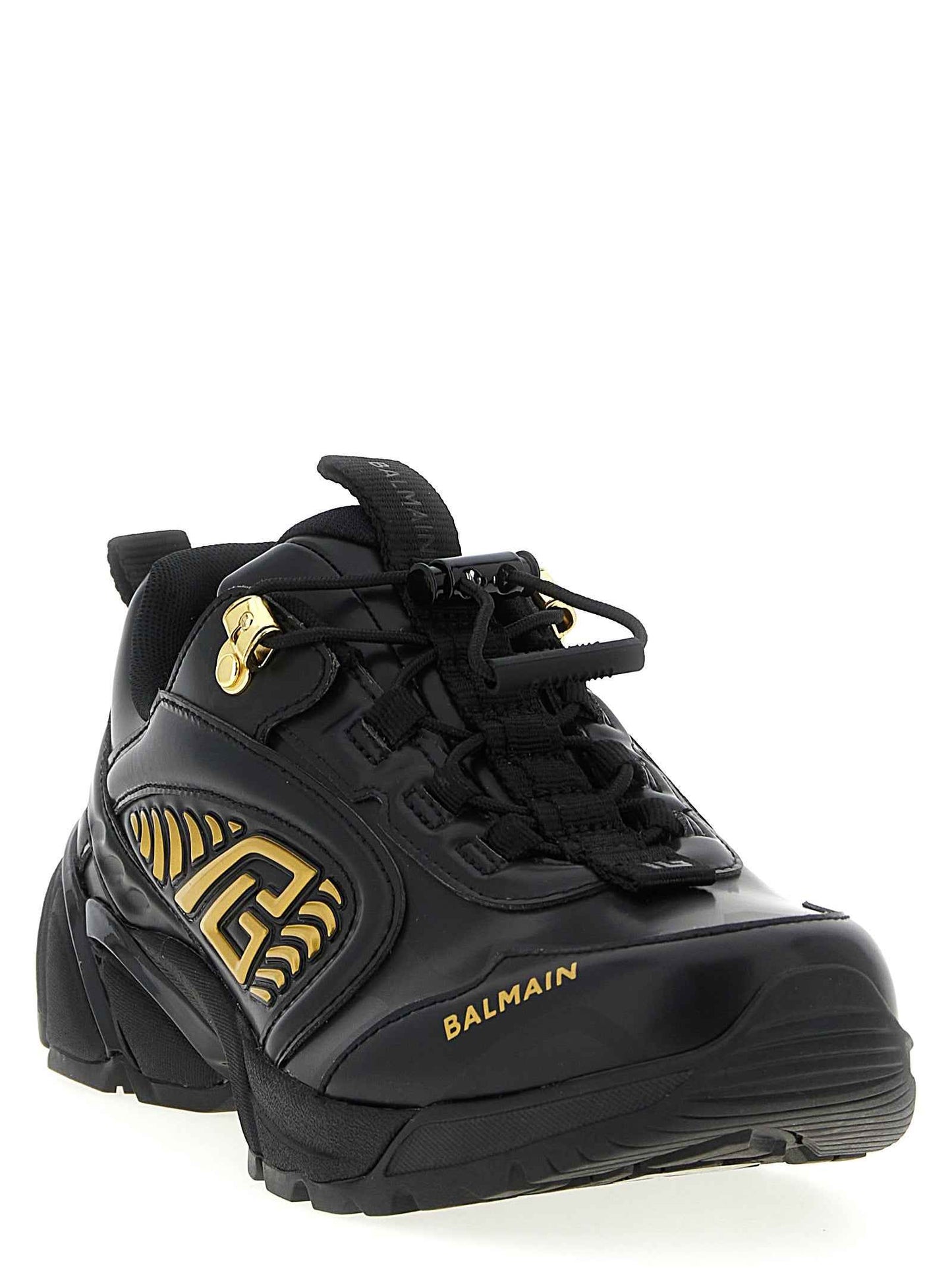 Black Nylon Athletic Sneakers