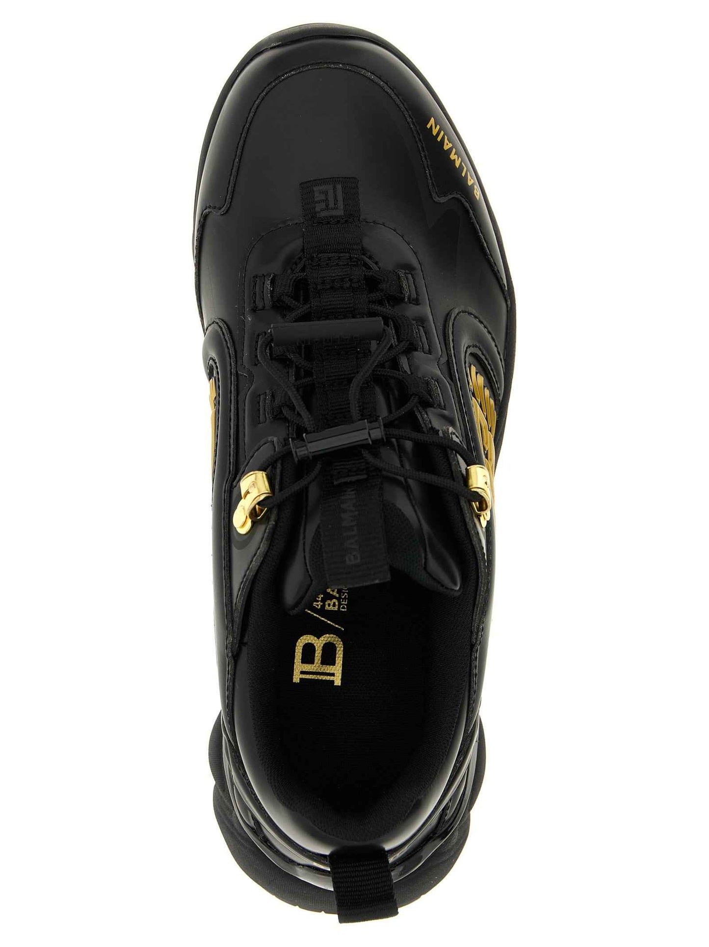 Black Nylon Athletic Sneakers