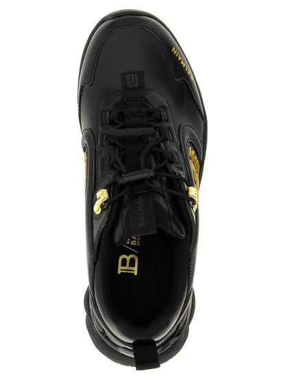 Black Nylon Athletic Sneakers