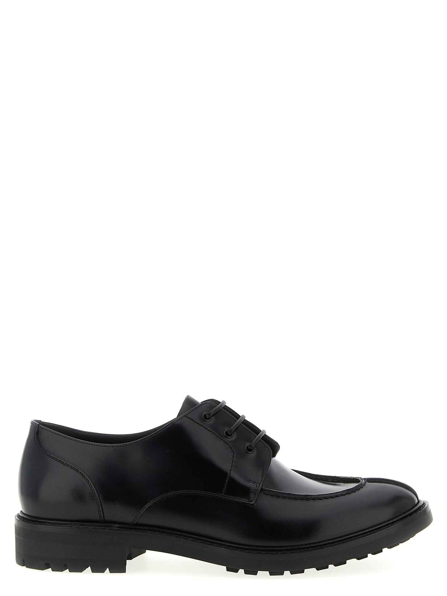 Black Calfskin Oxfords And Derbies
