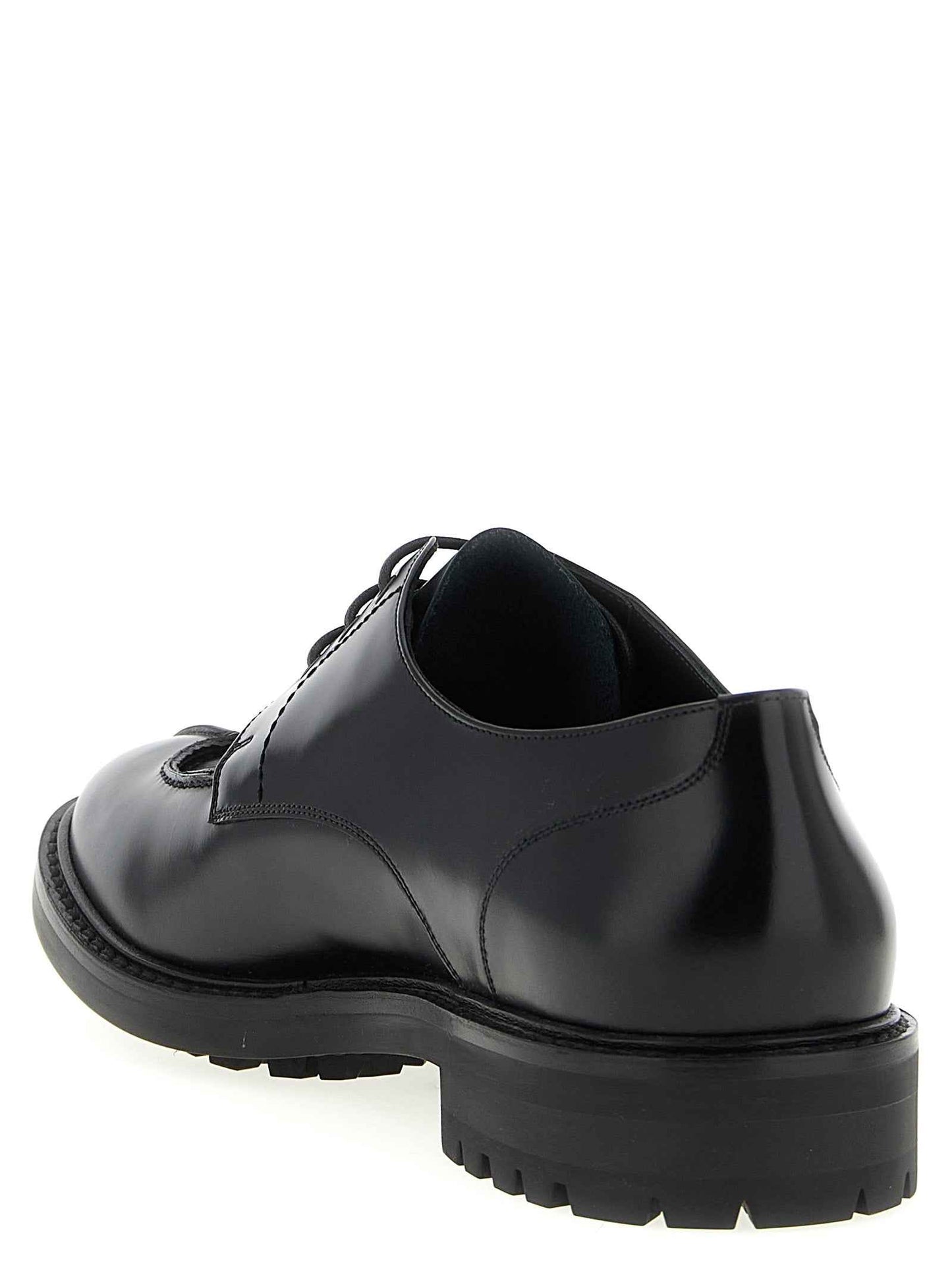 Black Calfskin Oxfords And Derbies