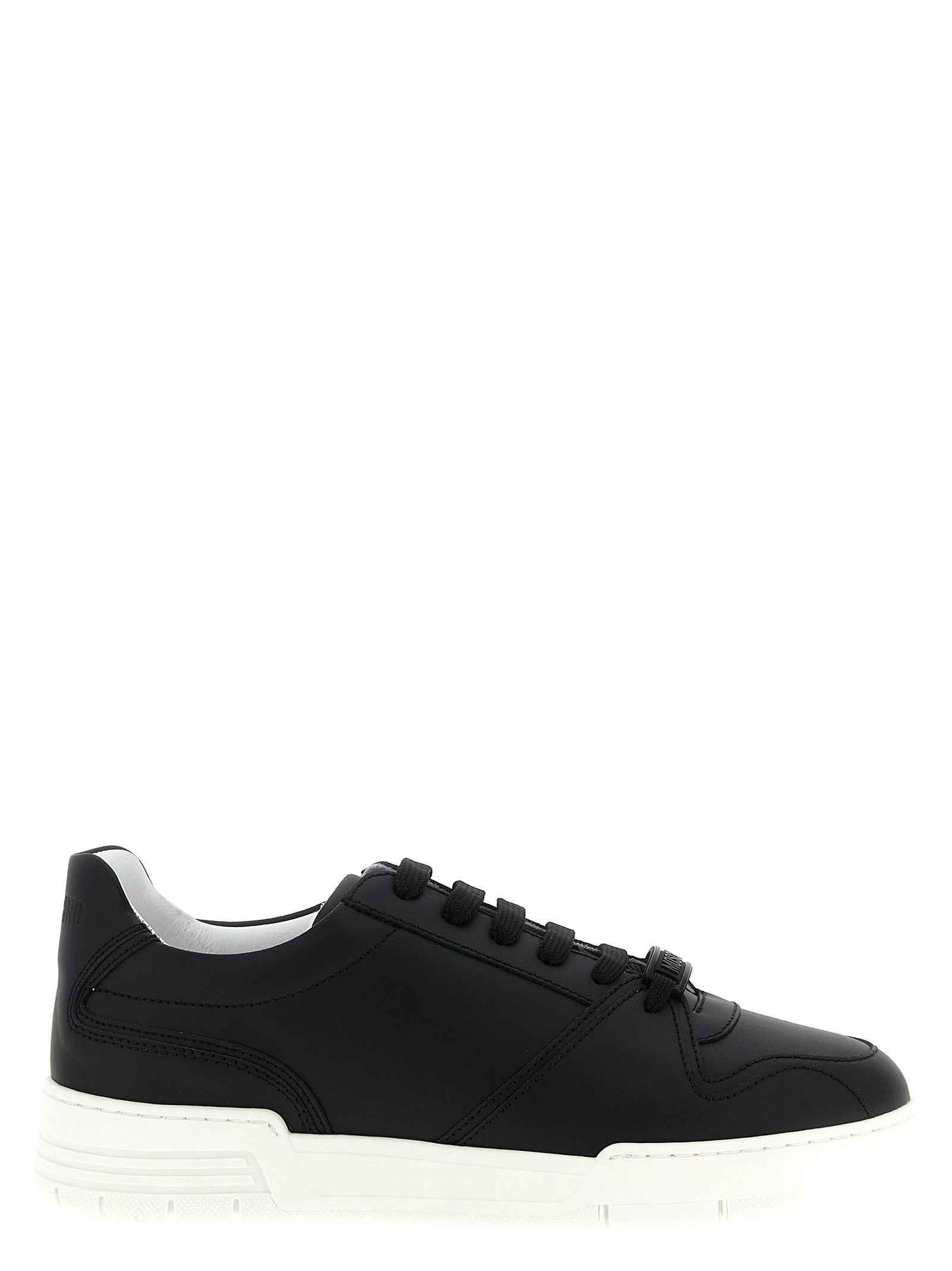 Black Leather Low Top Sneakers