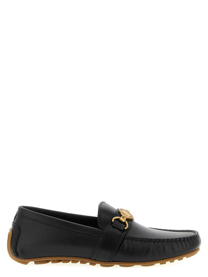 Black Leather Slip-On Loafers