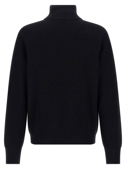 Black Merino Wool Cardigan
