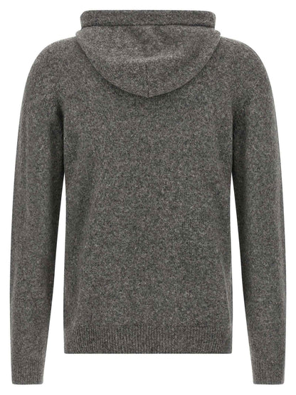 Gray Virgin Wool Cardigan