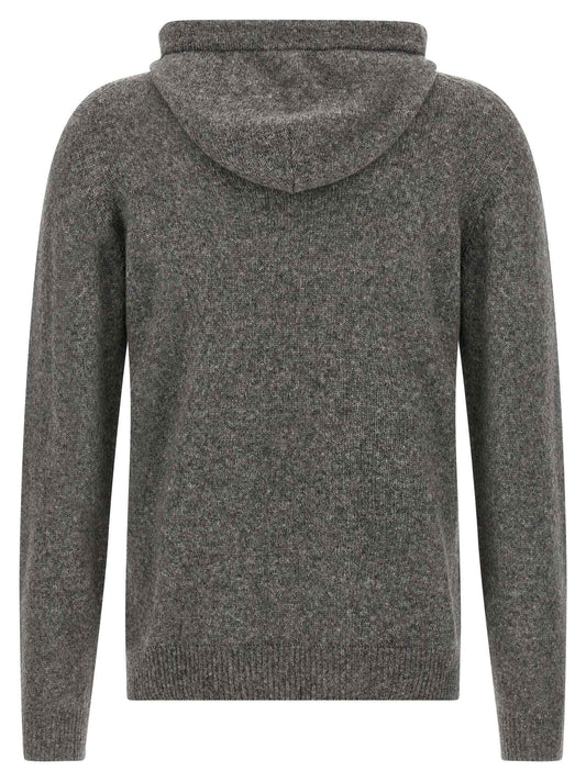Gray Virgin Wool Cardigan