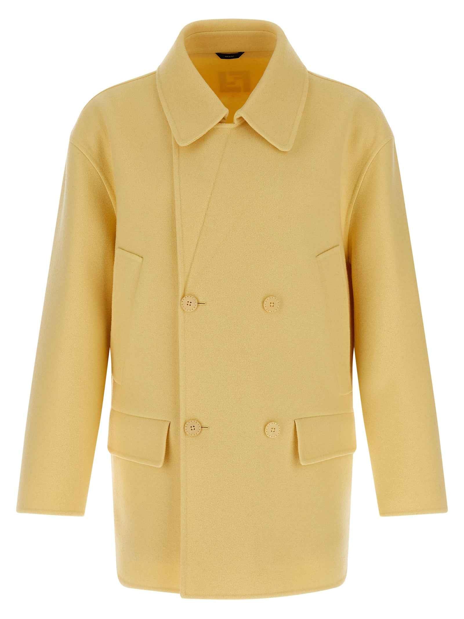 Bicolor Virgin Wool Coat