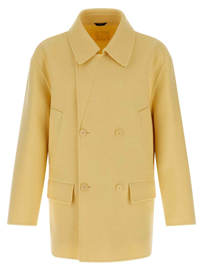Bicolor Virgin Wool Coat