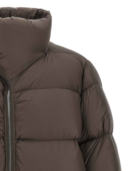 Brown Nylon Full-Length Jacket
