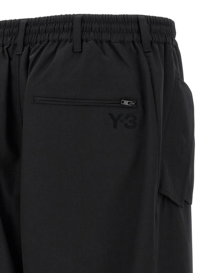 Black Polyester Casual Pants