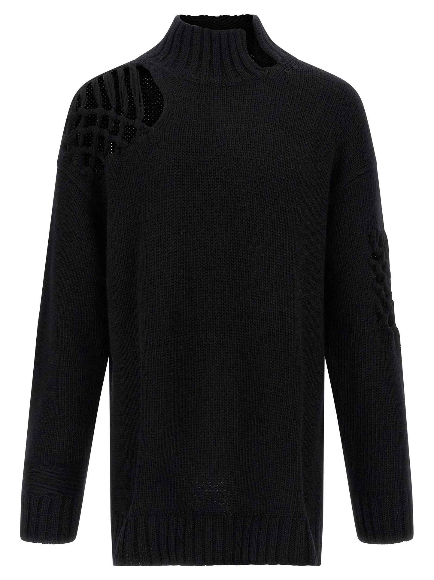 Black Wool Cardigan