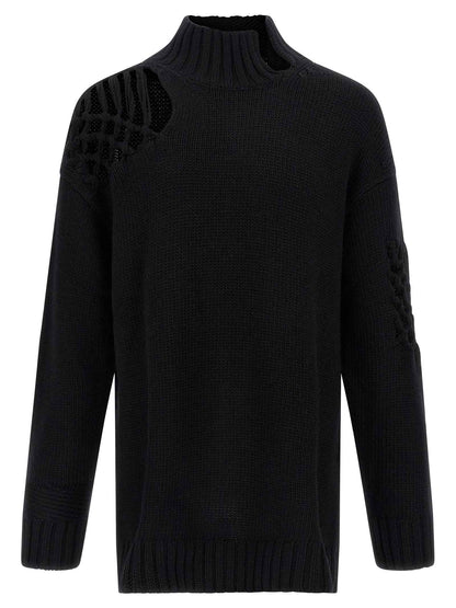 Black Wool Cardigan