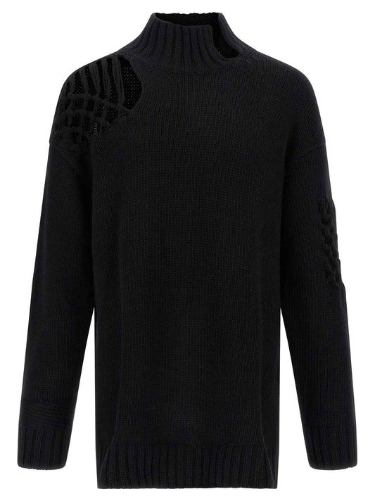 Black Wool Cardigan