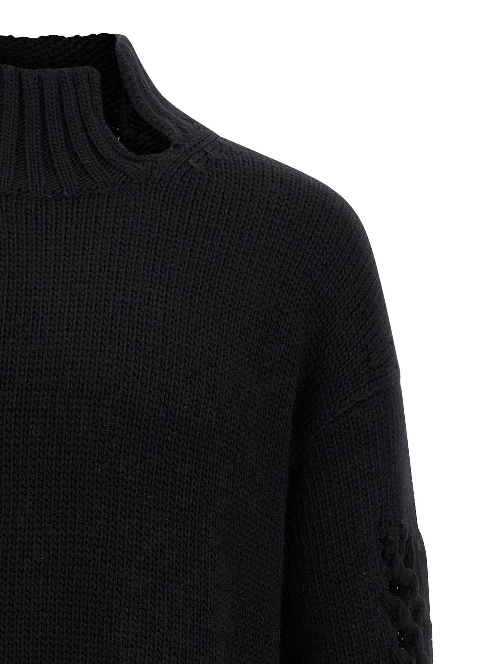 Black Wool Cardigan
