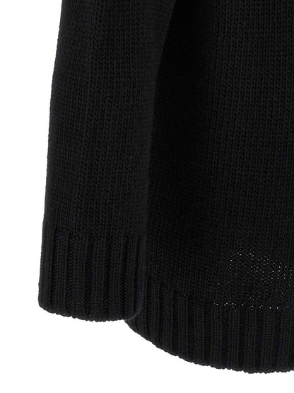 Black Wool Cardigan