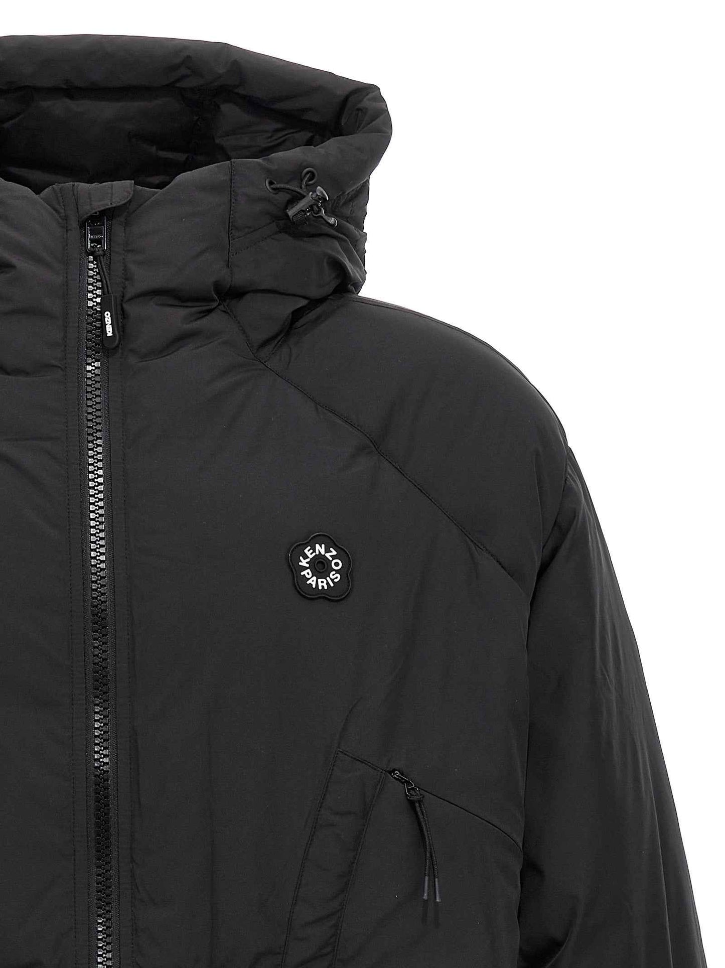 Black Polyester Shell Jacket