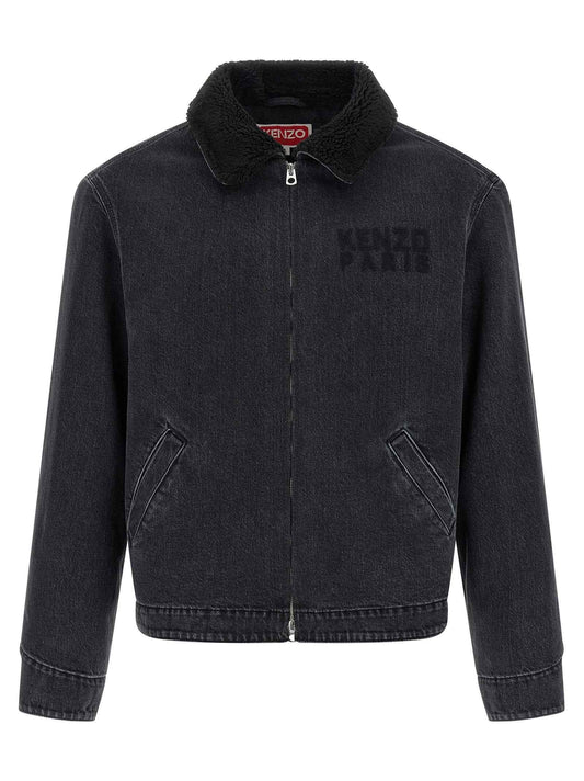 Black Cotton Denim Jacket