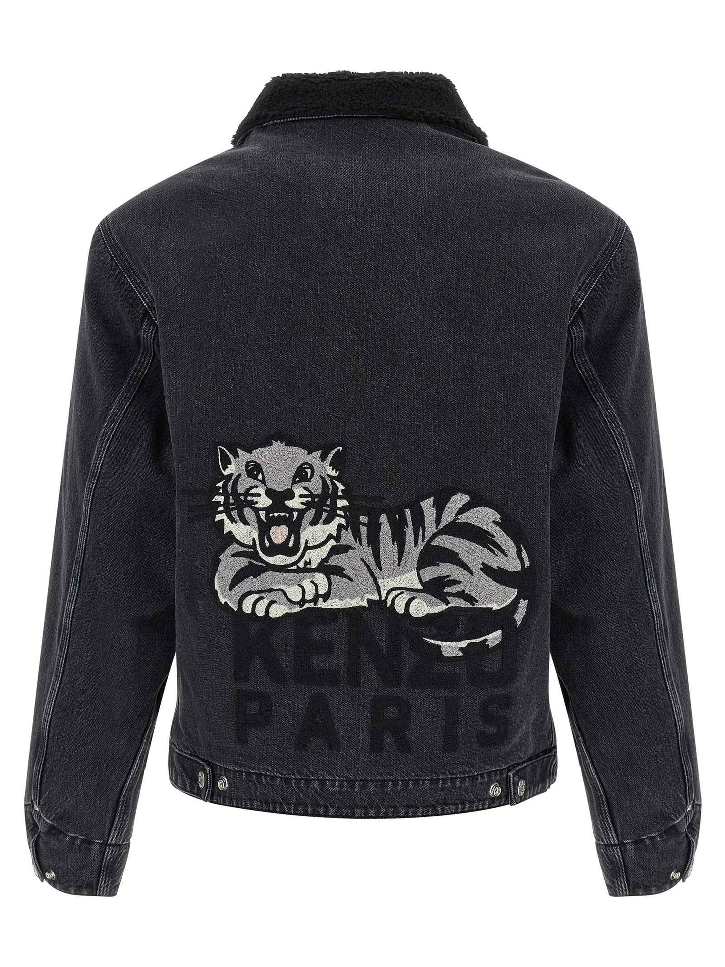 Black Cotton Denim Jacket