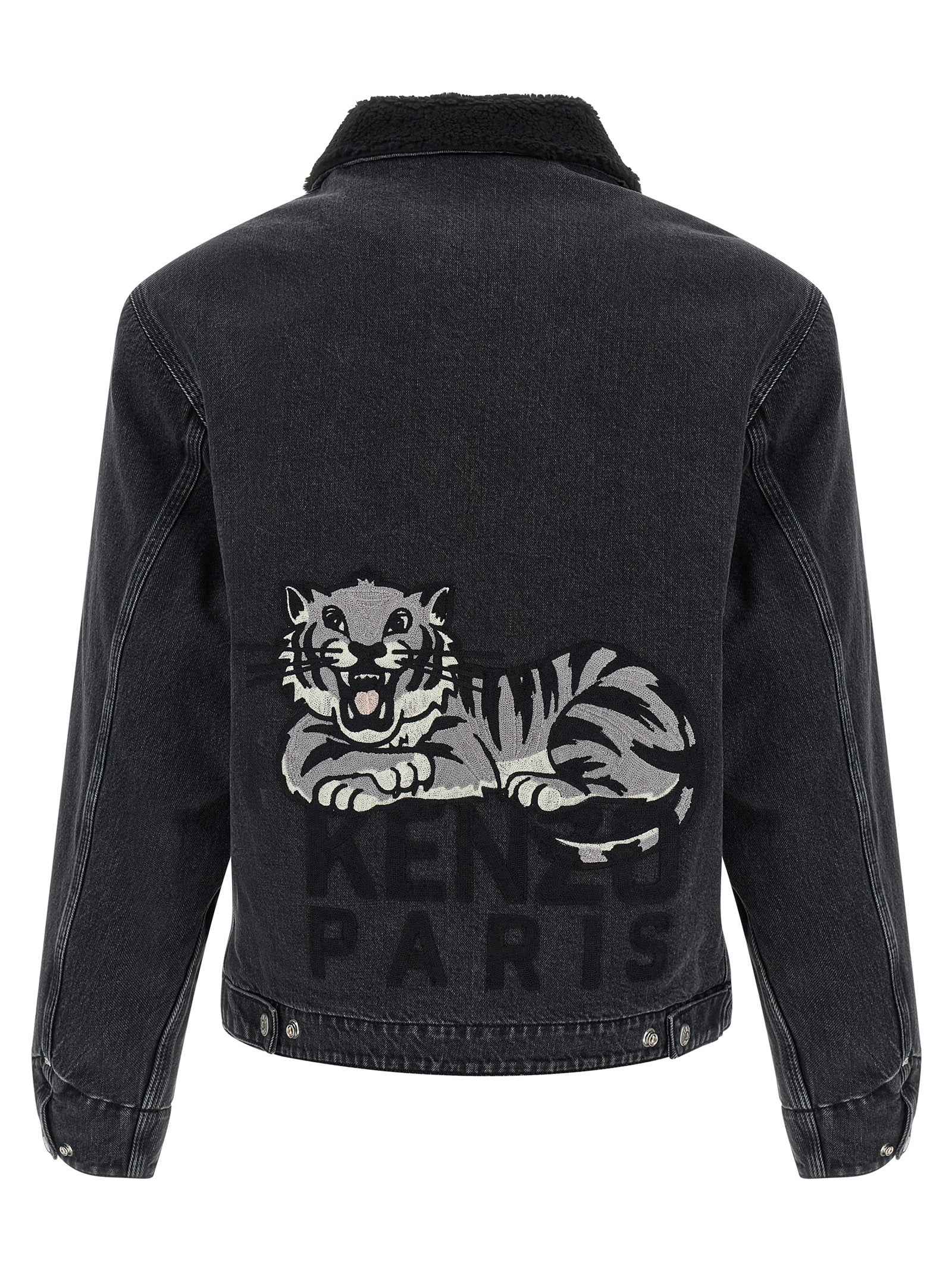 Black Cotton Denim Jacket