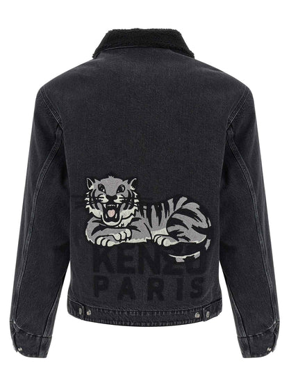 Black Cotton Denim Jacket