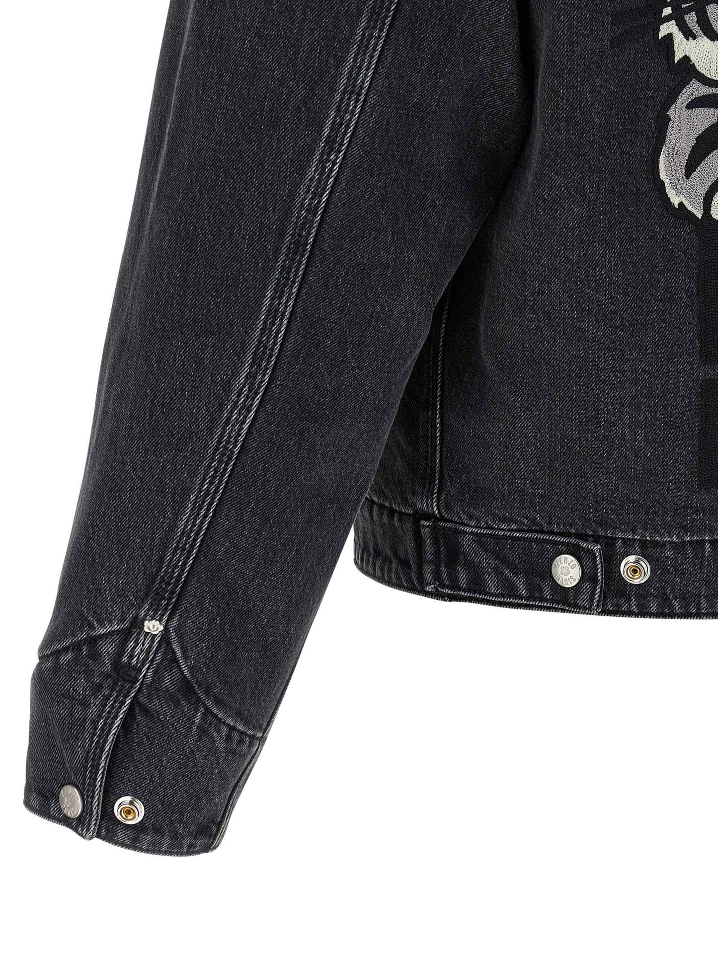 Black Cotton Denim Jacket