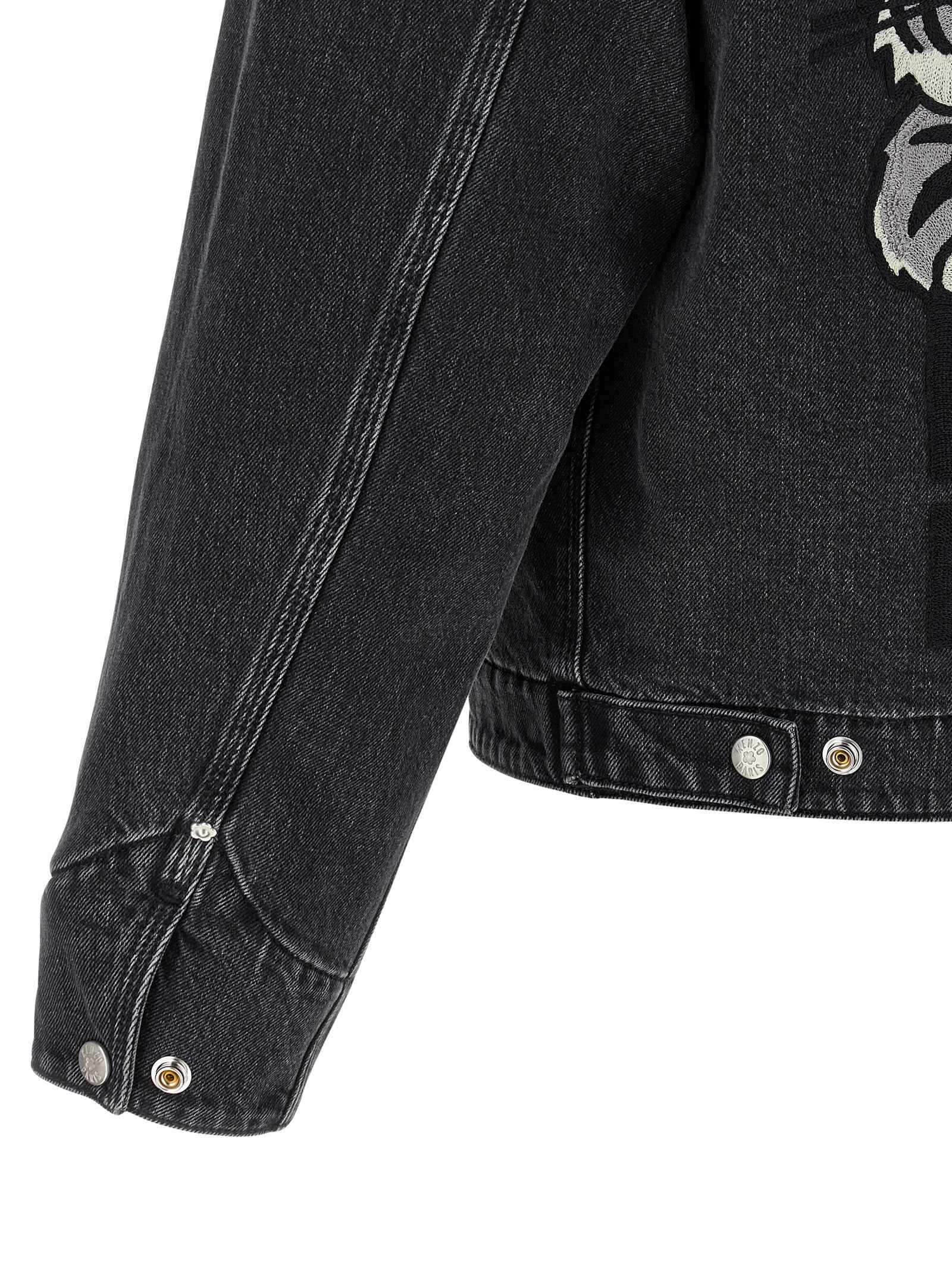 Black Cotton Denim Jacket