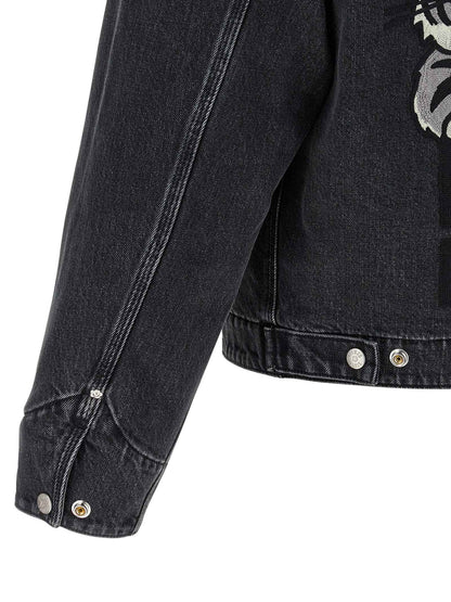 Black Cotton Denim Jacket