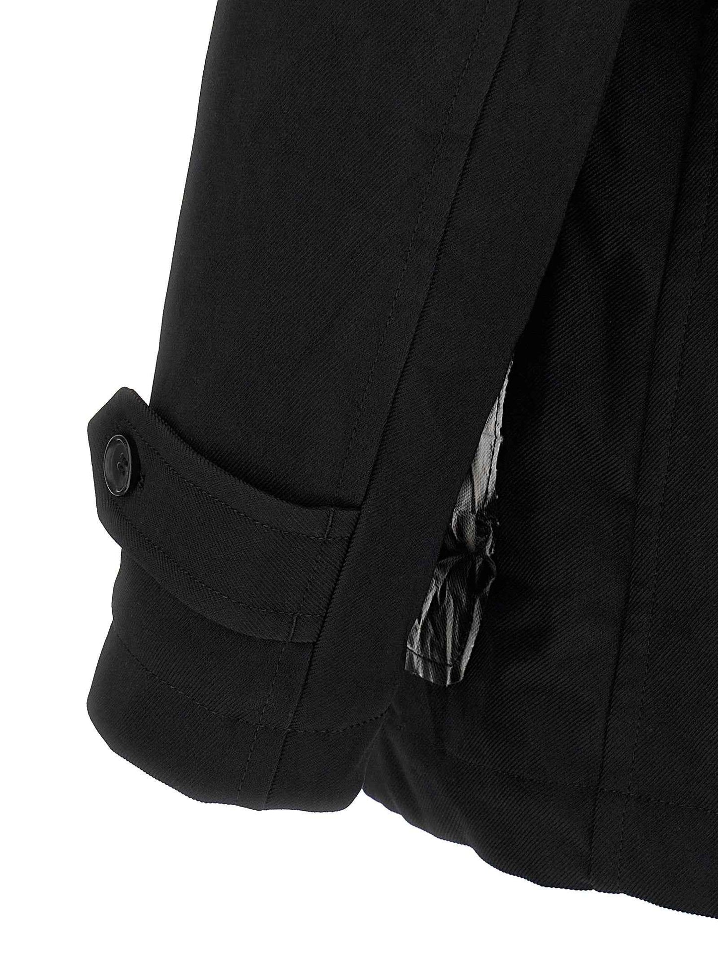 Black Polyester Coat