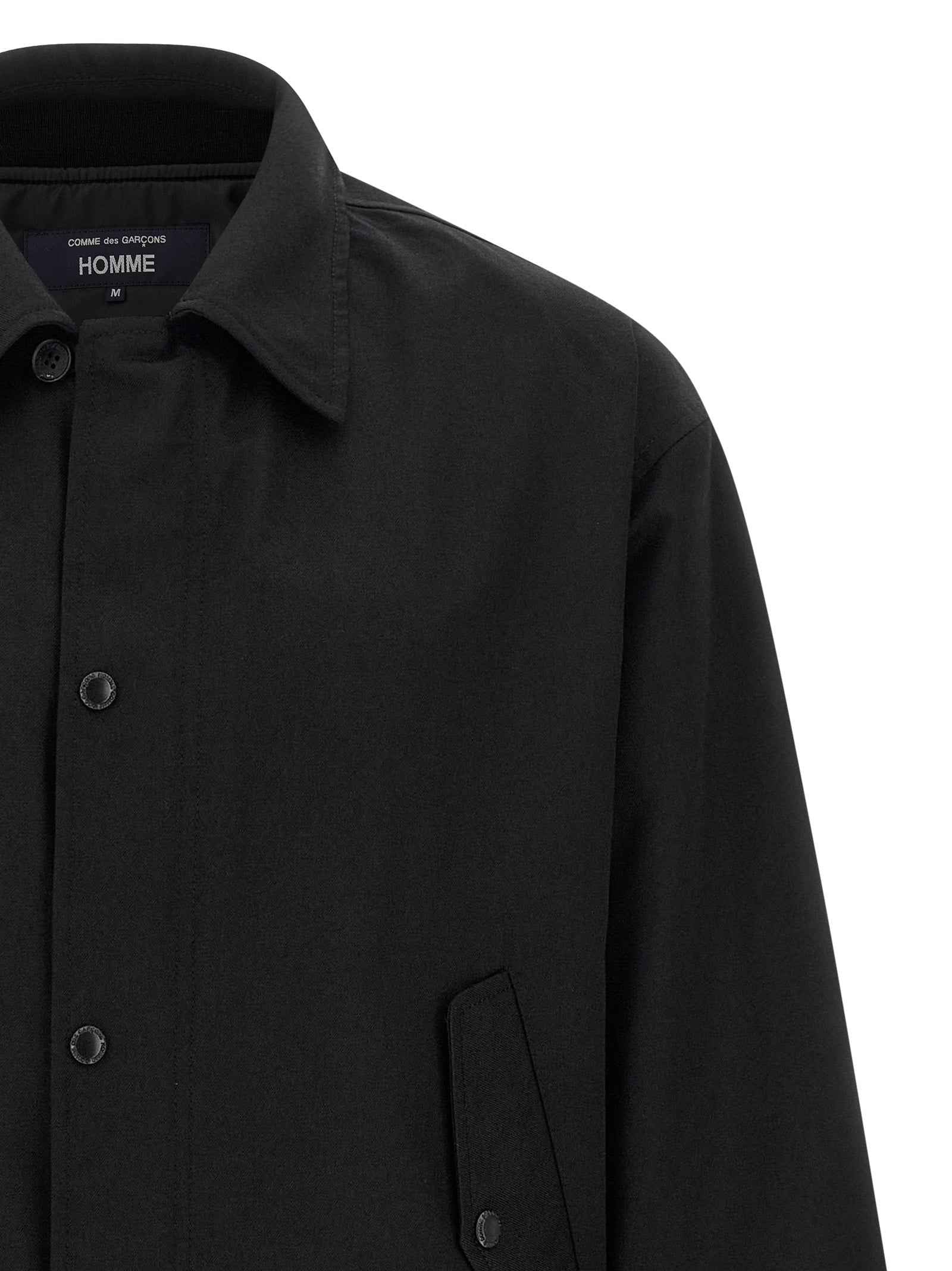 Black Polyester Full-Length Jacket