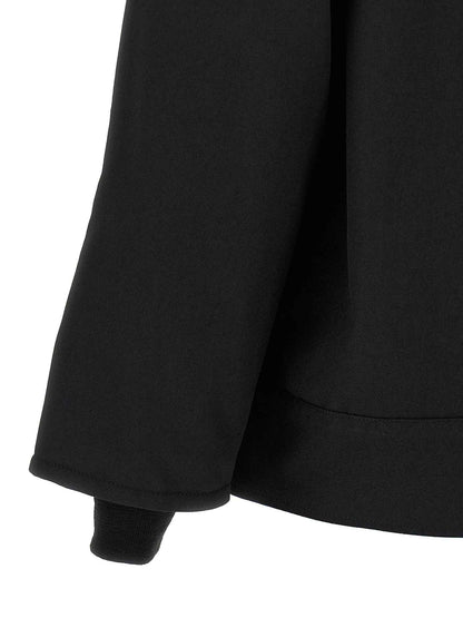 Black Polyester Full-Length Jacket