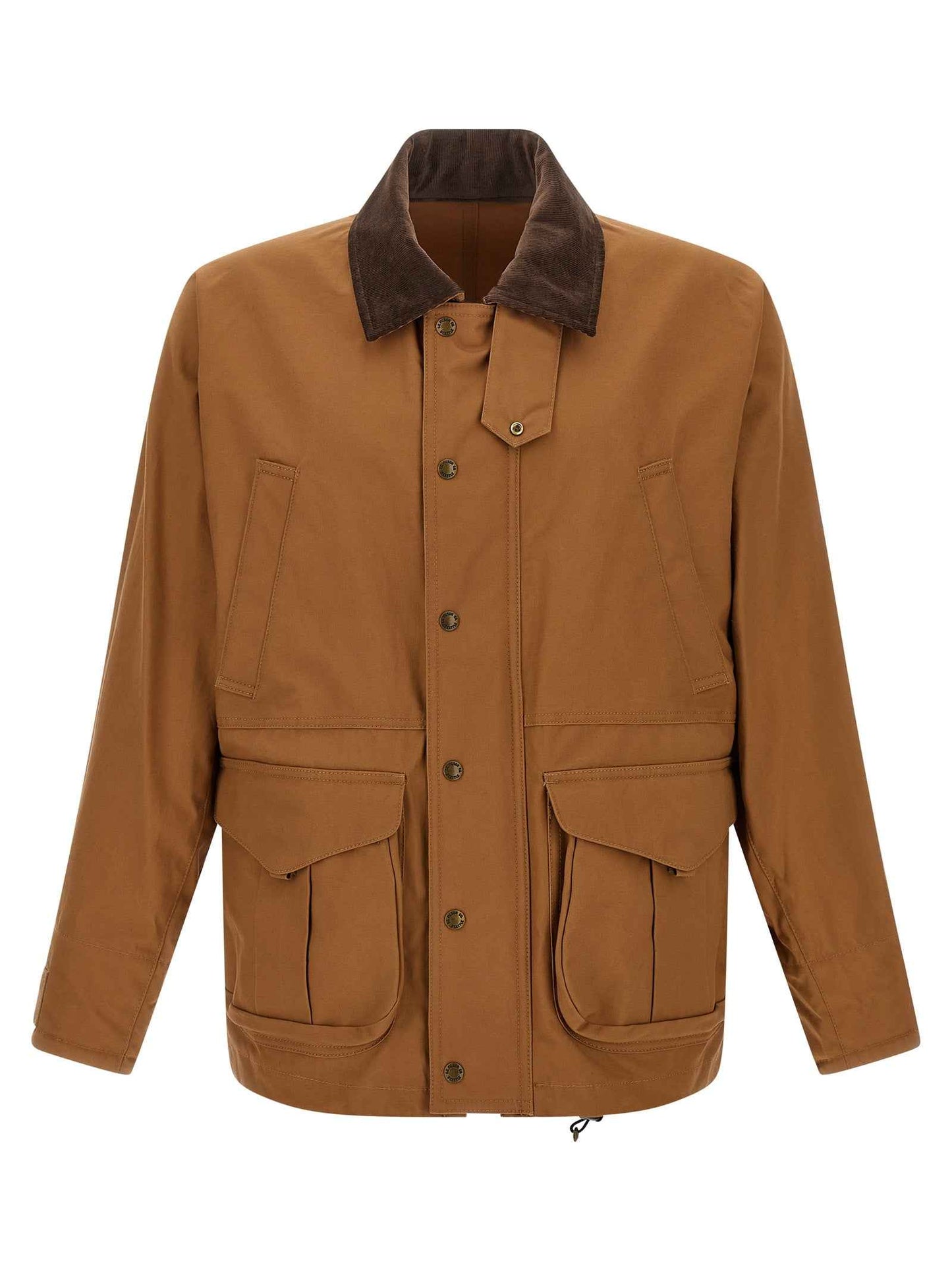 Brown Cotton Shell Jacket