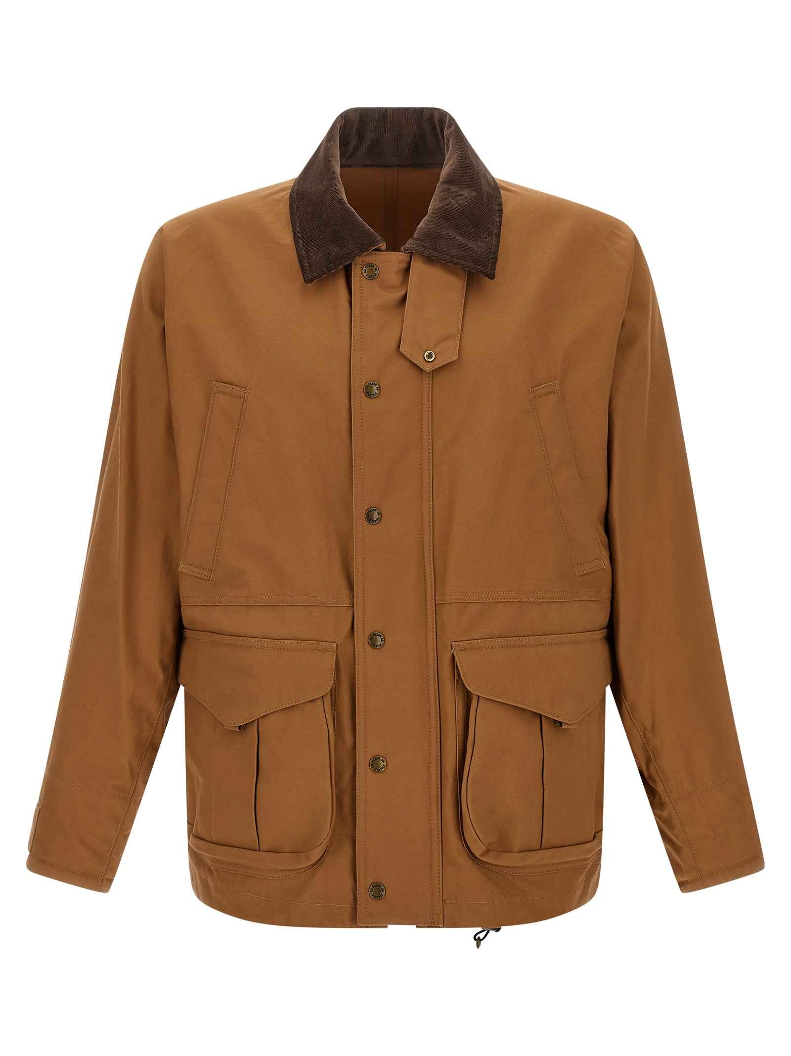 Brown Cotton Shell Jacket