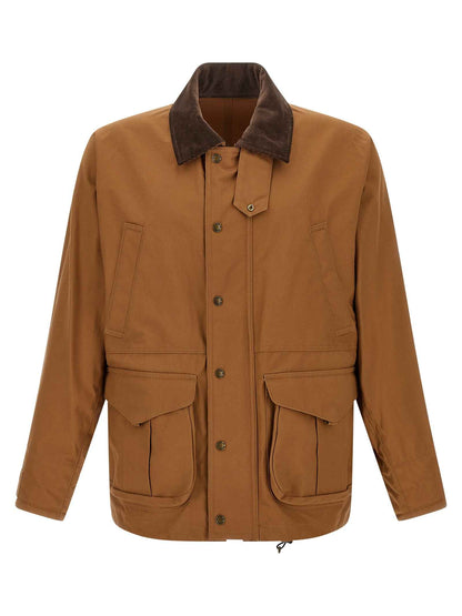 Brown Cotton Shell Jacket