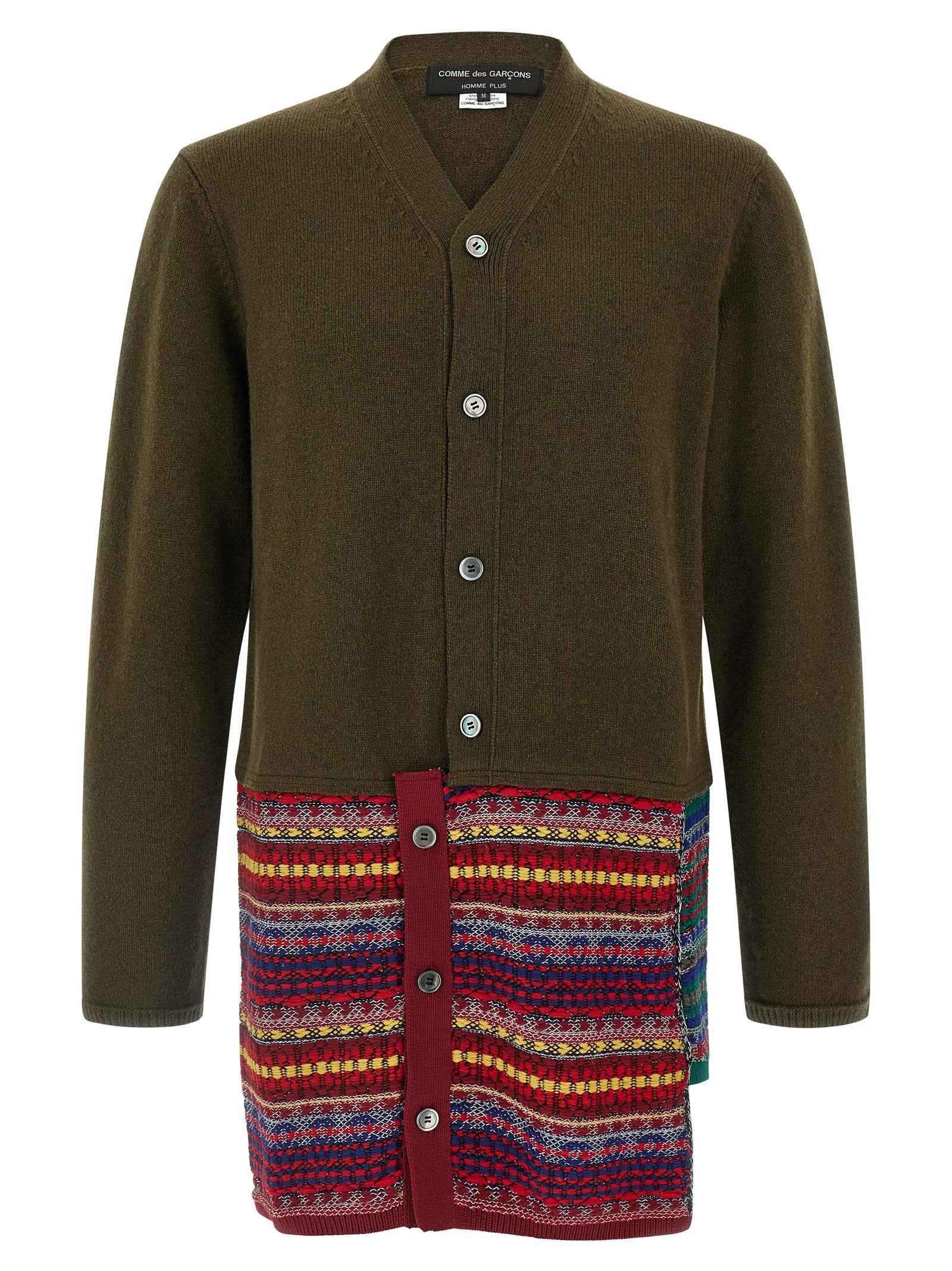Bicolor Wool Cardigan