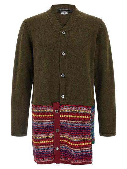 Bicolor Wool Cardigan