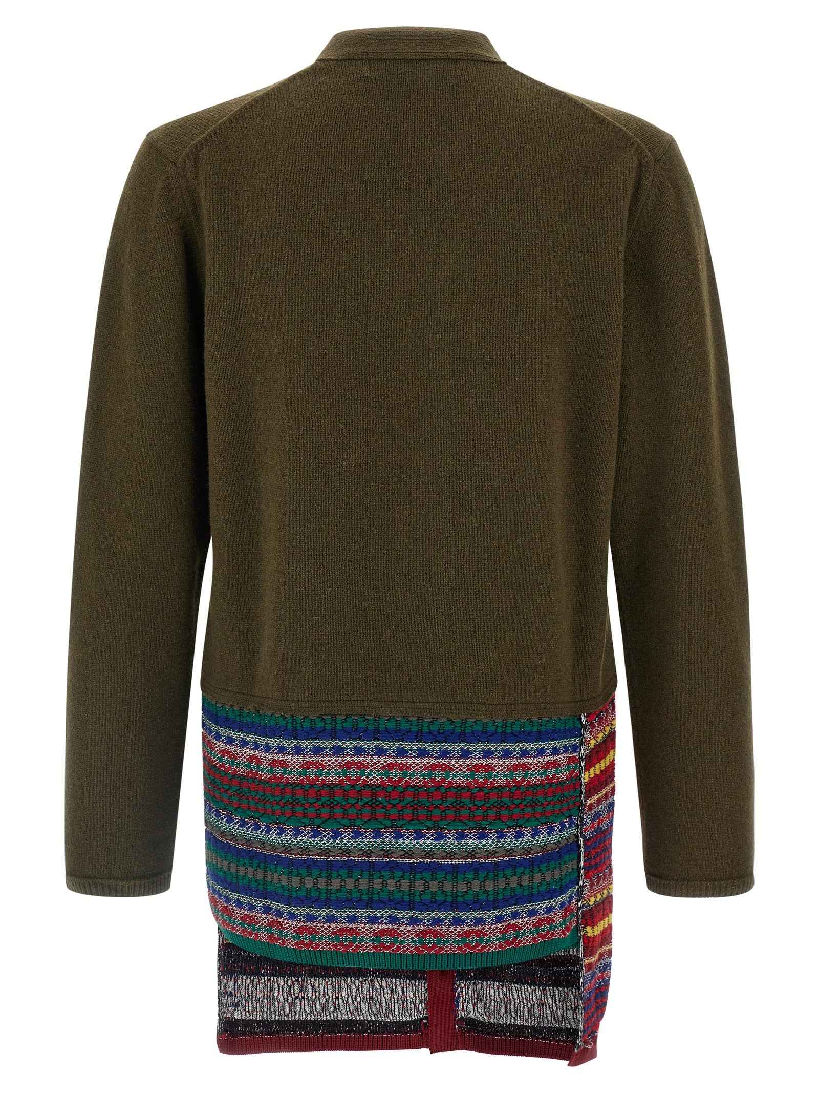 Bicolor Wool Cardigan