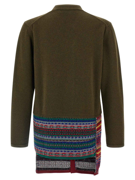 Bicolor Wool Cardigan