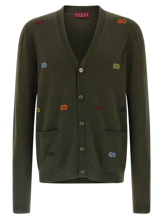 Bicolor Cashmere Cardigan