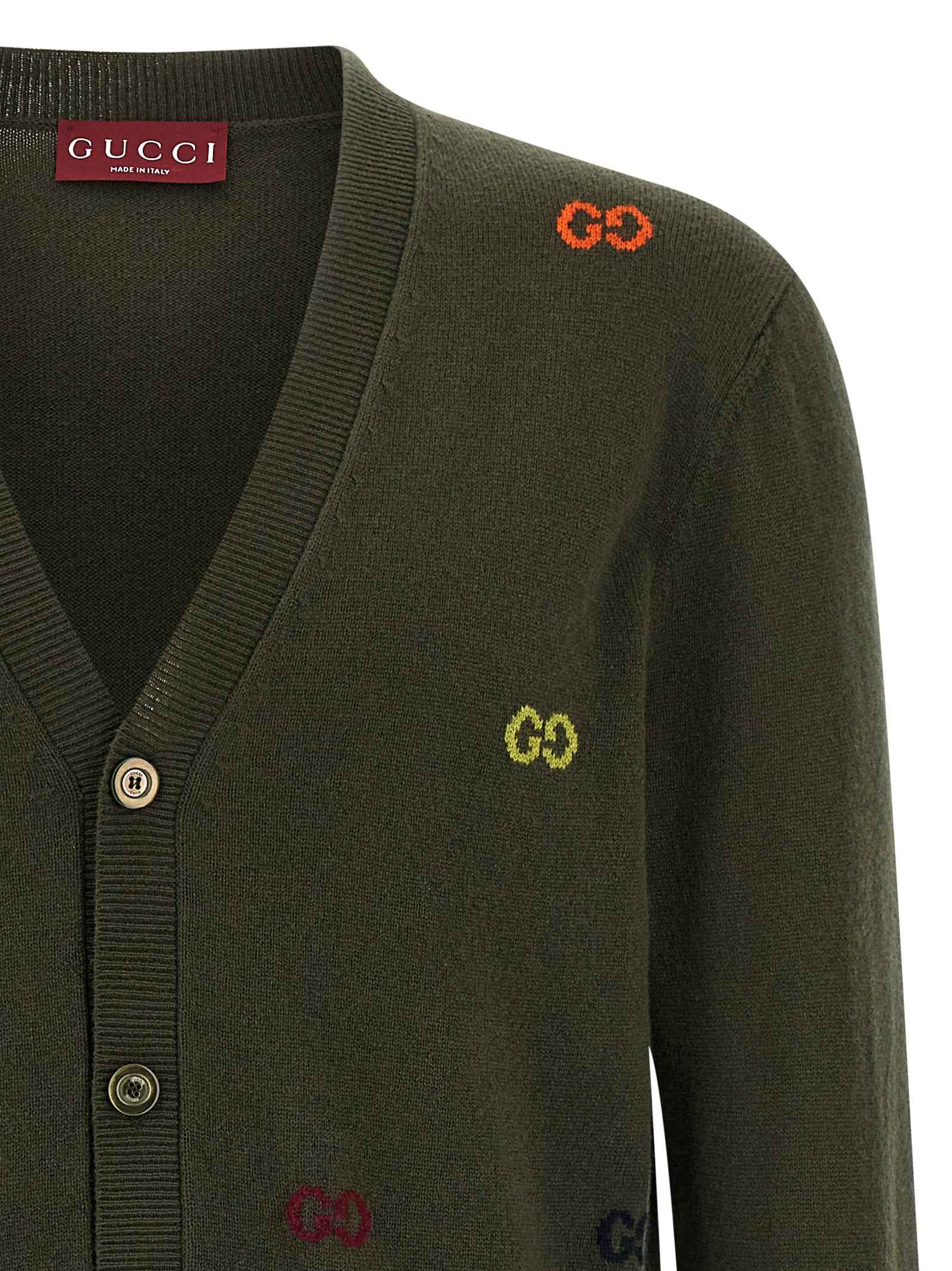 Bicolor Cashmere Cardigan