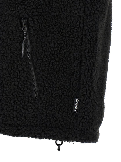 Black Polyester Sleeveless Jacket