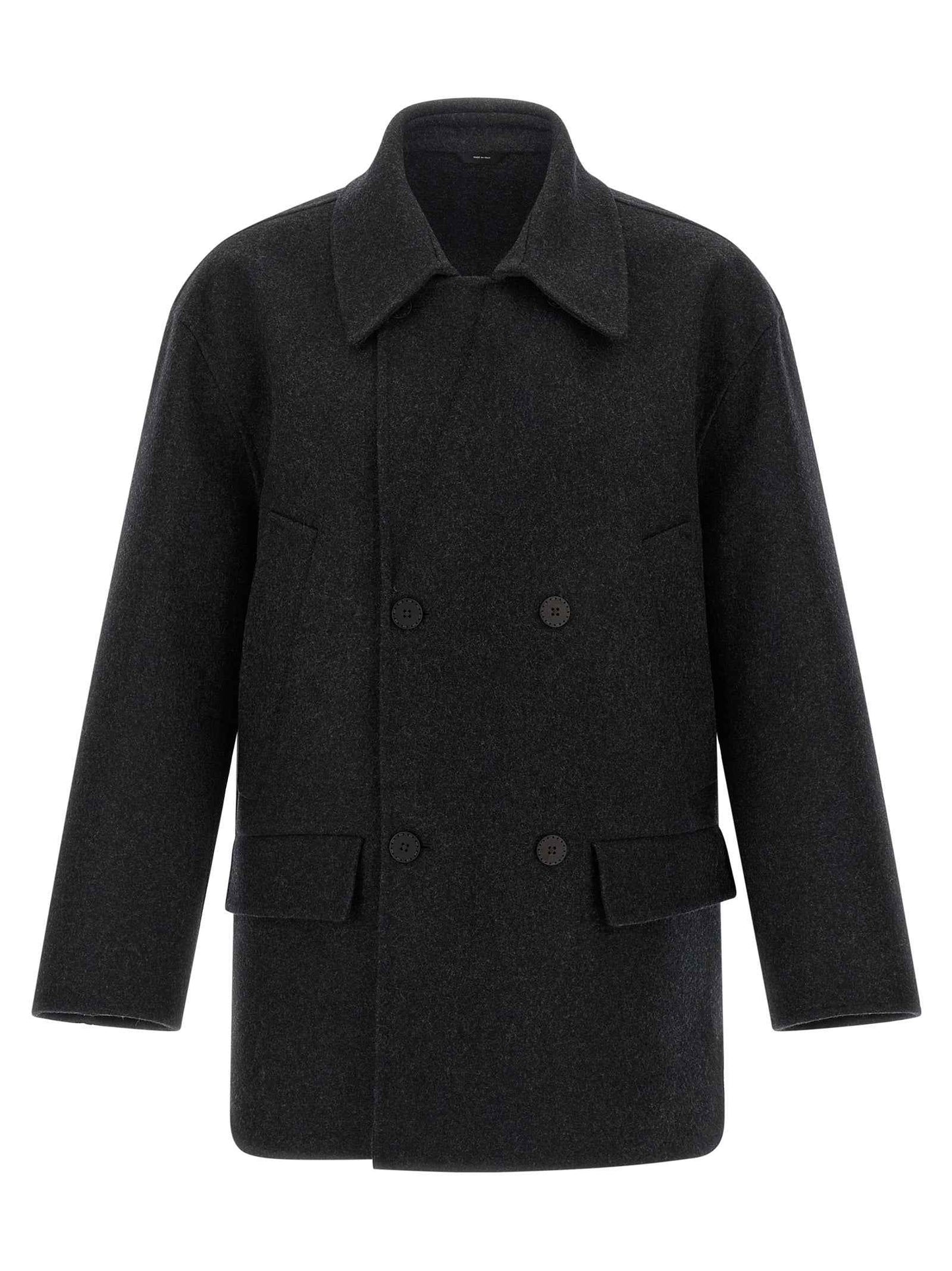 Gray Virgin Wool Coat