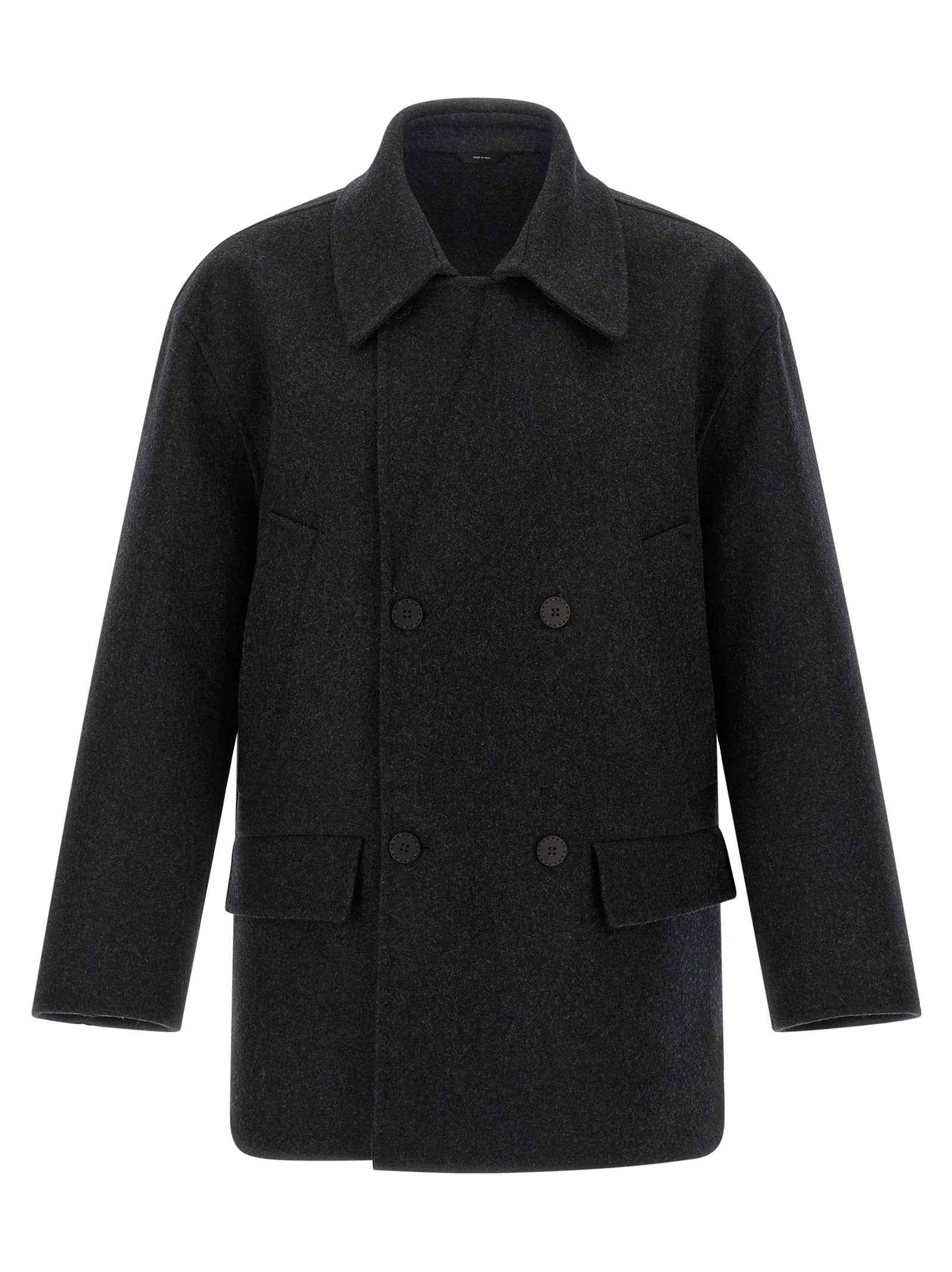 Gray Virgin Wool Coat